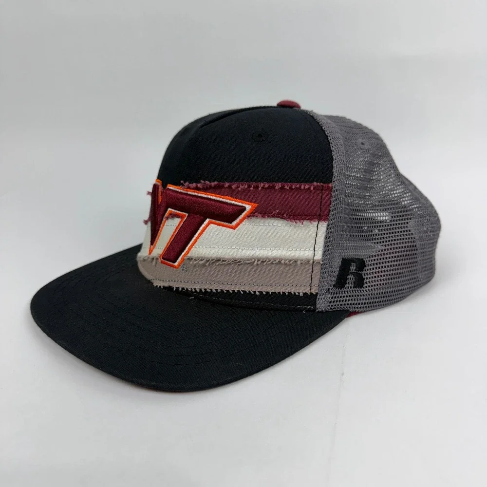 Russell Athletic Virginia Tech Hokies Trucker Hat Snapback Deconstructed VT